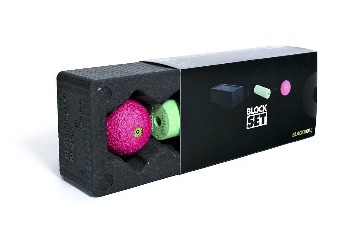 Blackroll BLOCK SET Zwart, Groen, Roze