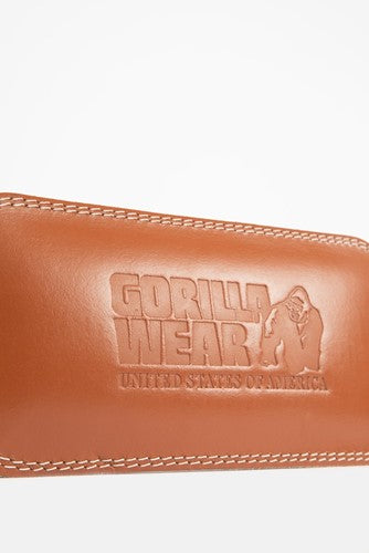 Gorilla Wear 6 Inch Padded Leren Lifting Belt - Bruin