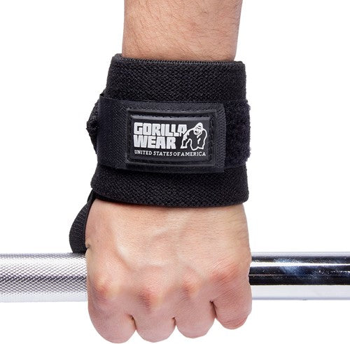 Gorilla Wear Basic Wrist Wraps - Zwart / Grijs