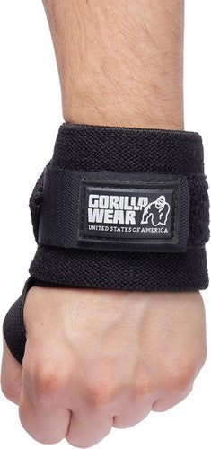 Gorilla Wear Basic Wrist Wraps - Zwart / Grijs