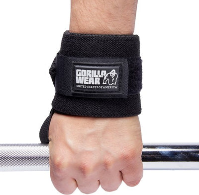 Gorilla Wear Basic Wrist Wraps - Zwart/Wit