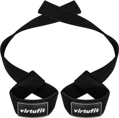 VirtuFit Padded Lifting Straps - Katoen - Zwart